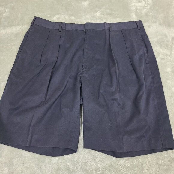 Ralph Lauren Purple Label Mens Navy Blue Chino Shorts Size 42 Flat Front - Picture 1 of 13